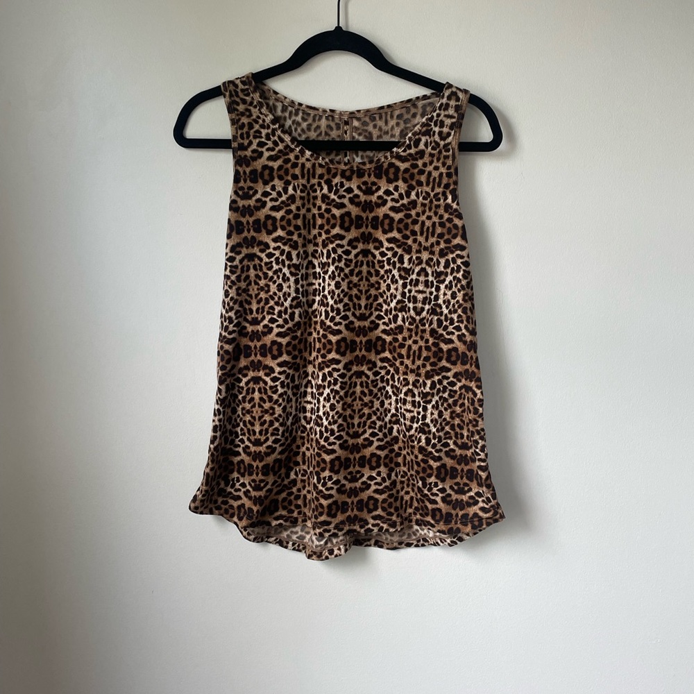Medium Leopard Print Razor Back Tank - Picture 4 of 6